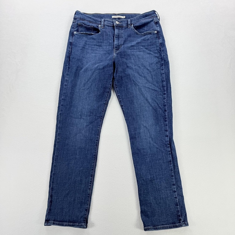 Levi's Classic Straight Jeans Womens 10 Blue Medium Wash Stretch Denim Pants